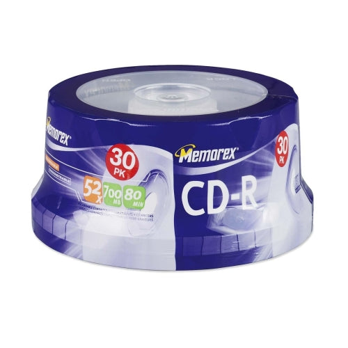 32024566 Imation Memorex 700MB 52x CD-R Optical Media (30-Pack)