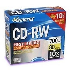 32023417 Imation Memorex 700MB CD-RW Optical Media (10-Pack)