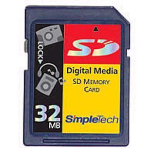 STI-SD/32 SimpleTech 32MB SD Flash Memory Card – Orange Hardwares