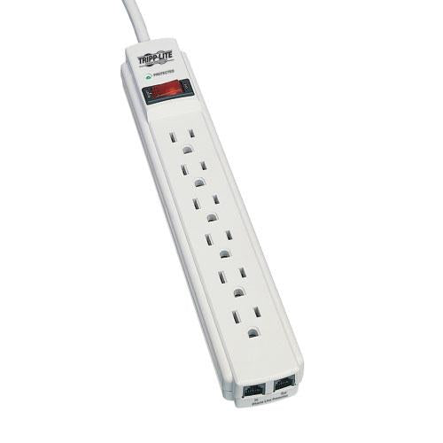 TLP604TEL Tripp Lite ProtectIT 6-Outlet Surge Suppressor Receptacles: 6 x NEMA 5-15R 790J
