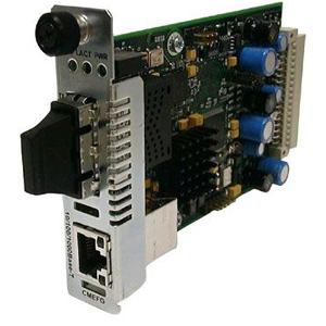 CFBRM1013-100 Transition 10/100Base-TX (RJ-45) to 100Base-FX 1300 NM Multi-Mode (SC) 2 Kilometers/1.2 Miles for OAM / IP-Based 10/100 Bridging Point System Slide-In-Module Media Converter
