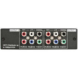 ST123HDA StarTech 3 Port Component Video Splitter 1 x Component Video In 1 x Composite Video In 1 x Stereo Audio Line In 3 x Component Video Out 3 x Composite Video Out 3 x Stereo Audio Line Out