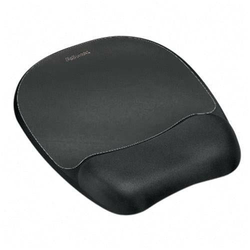 9176501-B2 Fellowes Mouse Pad W/wrist Rest Nonskid Back 8 X 9-1/4 Black