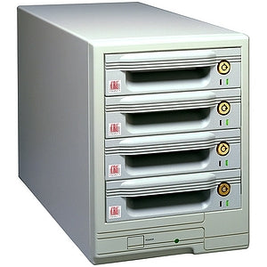 0043-5010-9240 CRU-DataPort 4 DataPort Enclosure with Integrated DataPort 5+ SATA 3GB/s Carriers RoHS (white)