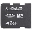 SanDisk - SDMSM2-2048-A11M - 2gb Memory Stick M2 Includes Pro Duo Adpt