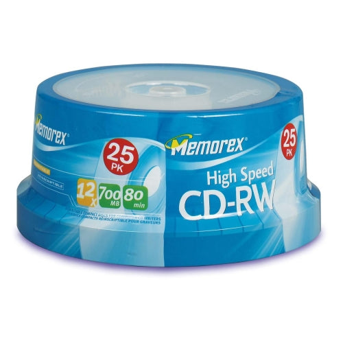 32026512 Imation Memorex 700MB 12x CD-RW Optical Media (25-Pack)