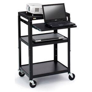 A2642NS-M5 Bretford Manufacturing Adj Av Cart Pullout Shelf 5in Wheels W/ 3 Electric (Refurbished)
