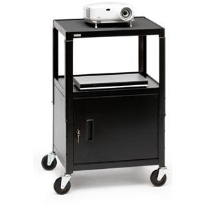 CA2642-M5 Bretford Manufacturing Adj Cab Cart W/ 5in Casters 3 Outlet Blk (Refurbished)
