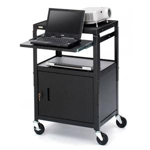 CA2642NS Bretford Manufacturing Adj Cab Cart 26-42in W/ Slide Out Nb Shelf (Refurbished)