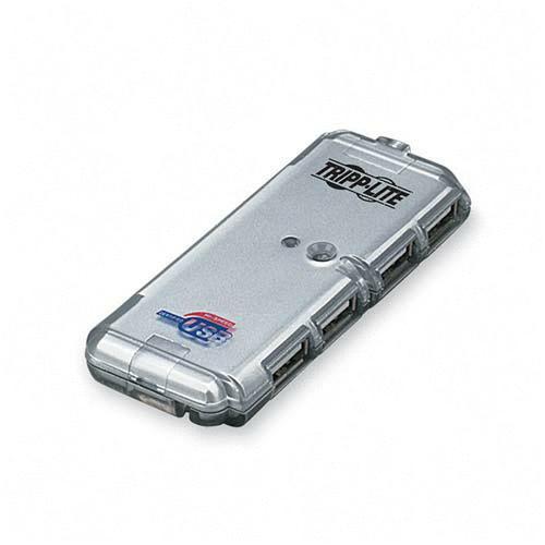 U222-004-R Tripp Lite 4pt Usb 2.0 Mini Hub W/ Cbl 110/220v Ac Adpt