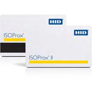 1586LGGSN HID ISOProx II Card Printable RF Proximity/Magnetic Stripe Card 3.37 Width x 2.13 Length White Polyester/PVC Composite