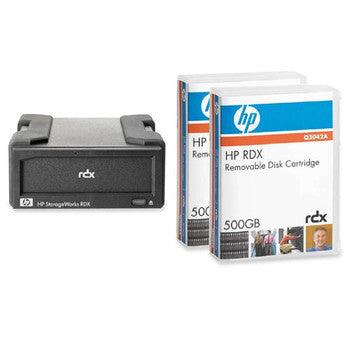 HP - Q2042AA - RDX Cartridge Hard Drive with Docking Station 500GB USB External