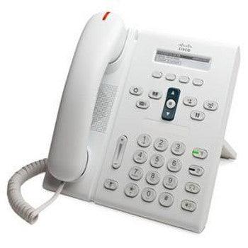 Cisco - CP-6921-W-K9= - 6921 Unified IP Phone 1 x RJ-9 Headset 2 x RJ-45 10/100Base-TX PoE 2Phoneline(s) Desktop Wall-mountable