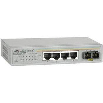 Allied Telesis - AT-FS705EFC/SC-60 - 5-Port 10/100Mbps Unmanaged Switch with 1 Fiber SC UL Port External PSU
