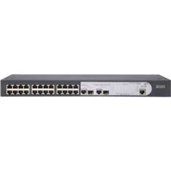 HP - JD990A-ACC - c 1905-24 24-Ports 10/100 RJ-45 Manageable Rack-mountable 1U Switch with 2x Combo Gigabit SFP Ports