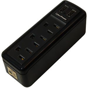 TRVL918 Cyber Power CyberPowerSurge Suppressor Receptacles: 3 x NEMA 5-15R 2 x USB 918 J