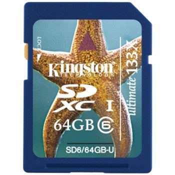 Kingston - SD6/64GB-U - Ultimate 64GB Class 6 SDXC Flash Memory Card