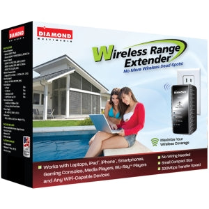 WR300N DIAMOND 300Mbps 802.11n Wireless Repeater, Range Extender, Wireless Access Point and Wireless Bridge Device Wall Mountable