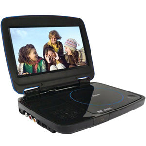 DRC99380 RCA Portable DVD Player 8" Display Blue DVD-R, CD-RW JPEG DVD Video CD-DA 1 x Headphone Port(s) Lithium Ion (Li-Ion) 5 Hour (Refurbished)