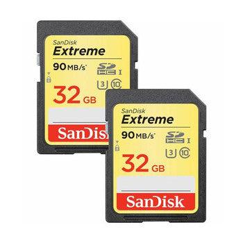 SanDisk - 102192 - Extreme 32GB Class 10 SDHC UHS-I Flash Memory Card (2-Pack)