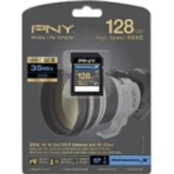 PNY Technology - P-SDX128U1-30-GE - Professional 128GB Secure Digital Extended Capacity (SDXC) UHS-I 50 MBps Read 35 MBps Write 1 Card