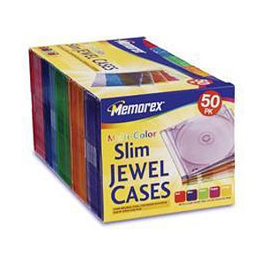 32021950 Imation Memorex CD Slim Jewel Case (50-Pack)