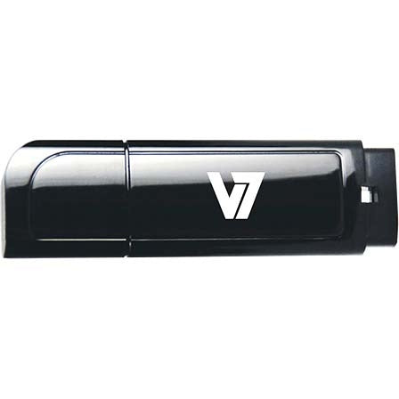 VU28GCR-BLK-3N V7 8GB Flash Drive Usb 2.0 Black Ext Cap Design Plastic Housing