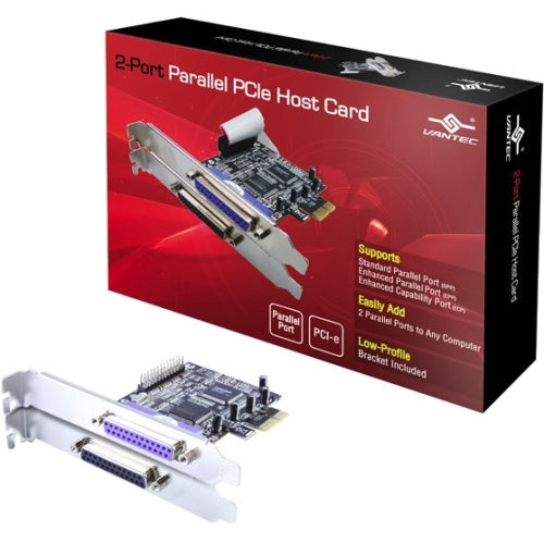 UGT-PCE20PL Vantec Dual Port Parallel Female PCI Express Host Card