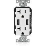 T5832-W Leviton Power Socket NEMA 5-20R Male20 A