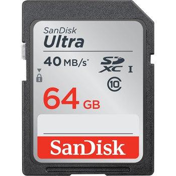 SanDisk - SDSDUN-064G-C46 - Ultra 64GB SDXC Class 10/UHS-I 40 MB/s Read 266x Memory Speed