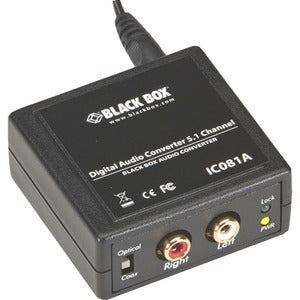 IC081A "Black Box Digital Audio Converter 5.1 Channel 96 kHz 20 kHz Speaker, Media Player, PC, TV, CD Player, DVD Player (Refurbished)"