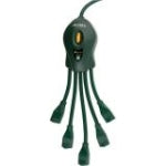D080B-027K Accell PowerSquid Outlet Multiplier 5 x AC Power 6 ft Cord 1.88 kW Wall Mountable