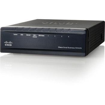 Cisco - RV042G-K9-NA-RF - RV042 Dual WAN VPN Router Refurbished 6 Ports SlotsGigabit Ethernet Desktop
