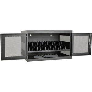 CSC16AC Tripp Lite 16-port Ac Charging Cart Storage Station Chromebook Laptop Tablet 18.8 Height X 30.3 Width X 21.6 Depth Floor Wall Mountable Desktop Tabletop Countertop Steel Black