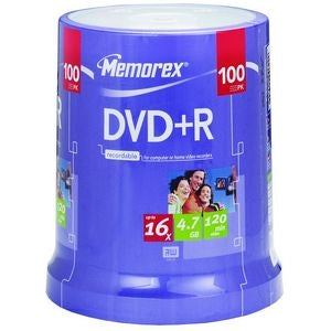 32025623 Imation Memorex 4.7GB 16x DVD-R Optical Media (100-Pack)