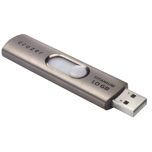 SDCZ3-1024-A10 SanDisk 1GB Cruzer Titanium Flash USB 2.0 Drive