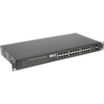 Tripp Lite - NGS24C2POE - TrippLite 24-Ports Gigabit Ethernet Switch L2 Managed w/PoE 10/100/1000Mbps 24 x Gigabit Ethernet Network 2 x Gigabit Ethernet Uplink Mana