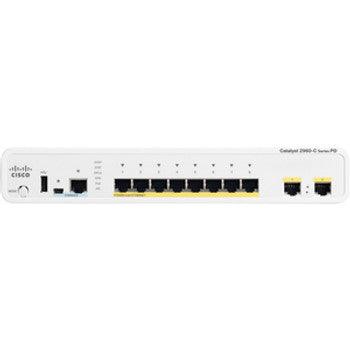 Cisco - WS-C2960CG-8TC-L-RF - - IMSourcing Certified Pre-Owned Catalyst 2960C Compact Ethernet Switch - 10 Ports - Manageable - Refurbished - 2 Layer (Ref