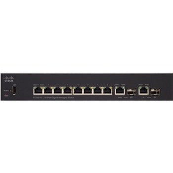 Cisco - SG350-10-K9-AR - SG350-10 Ethernet Switch - 10 Ports - Manageable - Gigabit Ethernet - 10/100/1000Base-T 1000Base-X - 3 Layer Supported - Modular