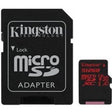 Kingston - SDCR/512GB - Canvas React 512GB microSDXC Class 10/UHS-I (U3) 100 MB/s Read 80 MB/s Write
