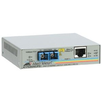 Allied Telesis - AT-FS202-20 - 10/100TX (RJ-45) to 100FX (SC) 2-Port Unmanaged Switch