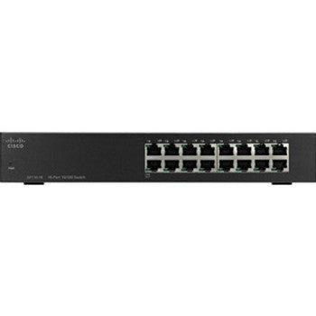 Cisco - SF110-16-NA-RF - SF110-16 Ethernet Switch - 16 Ports - Fast Ethernet - 100Base-T - Refurbished - 2 Layer Supported - Twisted Pair - Lifetime Limit