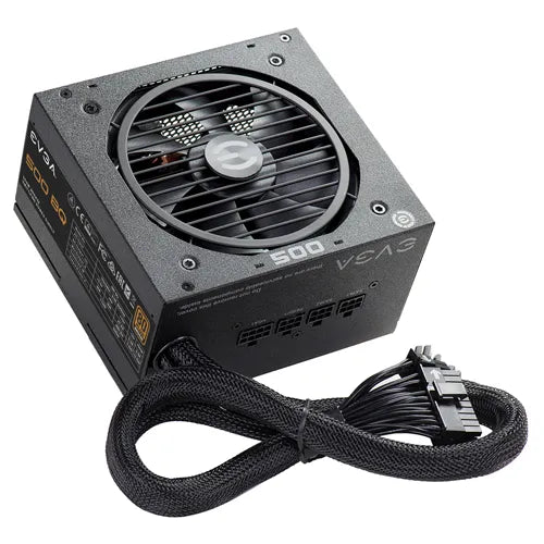 110-BQ-0500-K1 EVGA 500-Watts 80-Plus Bronze ATX Semi-Modular Power Supply