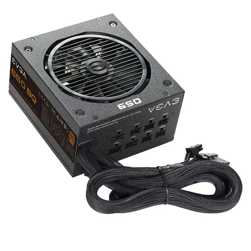 110-BQ-0650-V1 EVGA 650-Watts 100-240V 50-60Hz 80-Plus Bronze ATX Semi-Modular Power Supply