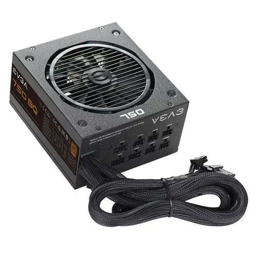 110-BQ-0750-V1 EVGA 750-Watts 100-240V AC 80-Plus Bronze 24-Pin ATX Semi-Modular Power Supply