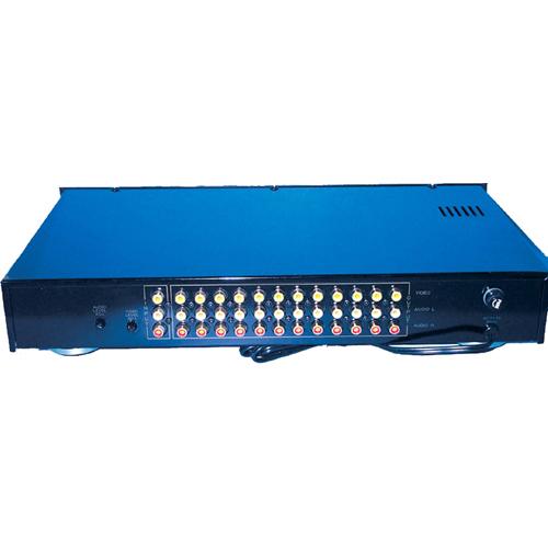 VDA-12 Channel Vision Video Splitter 1 x RCA Video In 2 x RCA Stereo Audio Line In 12 x RCA Video Out 24 x RCA Stereo Audio Line Out