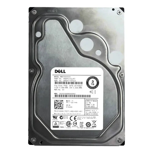 14X4H Dell 3TB 7200RPM Nearline SAS 6Gb/s 3.5-Inch Hard Drive for PowerEdge Servers