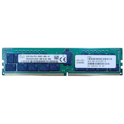 15-106200-01 Cisco 32GB DDR4-2933MHz PC4-23400 ECC Registered RDIMM CL21 2Rx4 1.2V 288-Pin Memory Module