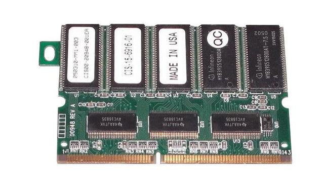 15-6916-01 Cisco 1GB PC133 18c ECC Registered 144-Pin SDRAM SoDimm Memory Module