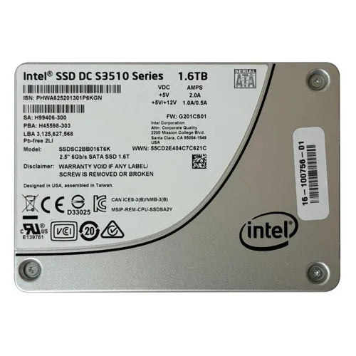 16-100756-01 Cisco 1.6TB SATA 6Gb/s 2.5-Inch Solid State Drive